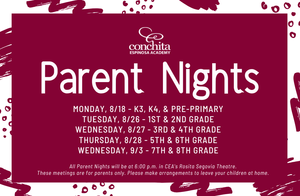 Back to School Parent Nights